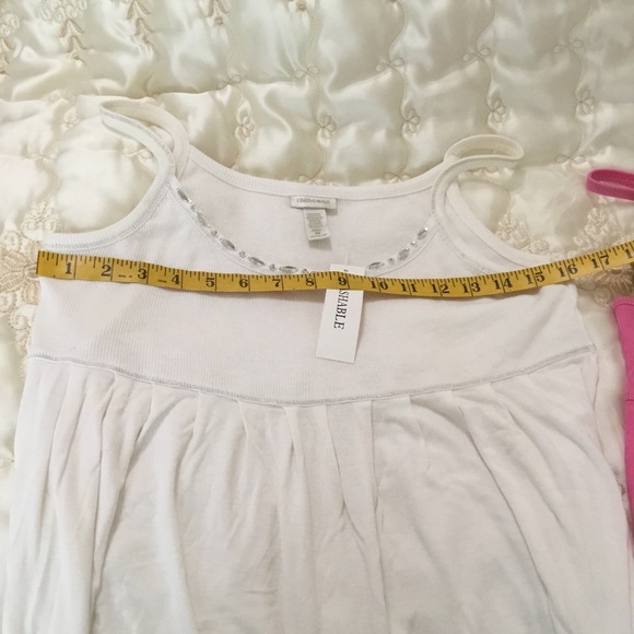 NEW Two Pink and White Spaghetti strap baby doll Dresses , Embellished - Picture 8 of 12